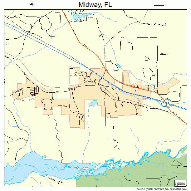 Midway, FL street map