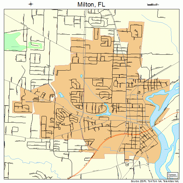 Milton, FL street map