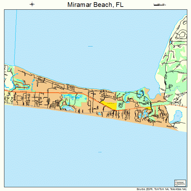 Miramar Beach, FL street map