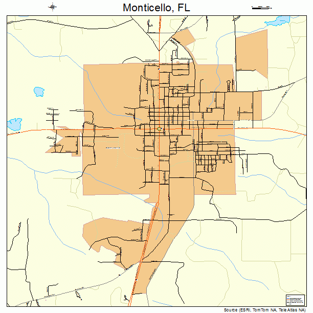 Monticello, FL street map