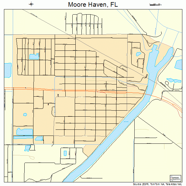 Moore Haven, FL street map