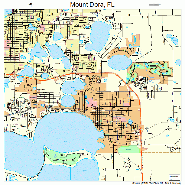 Mount Dora, FL street map