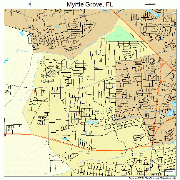 Myrtle Grove, FL street map