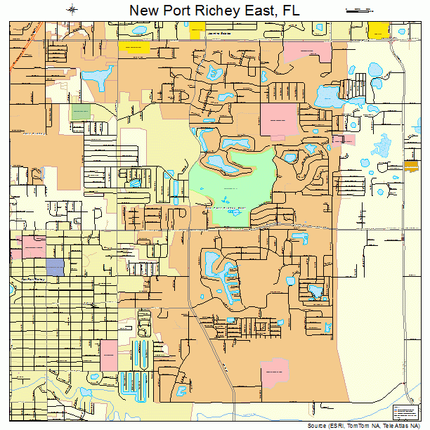 New Port Richey East, FL street map