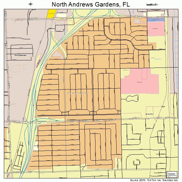 North Andrews Gardens, FL street map