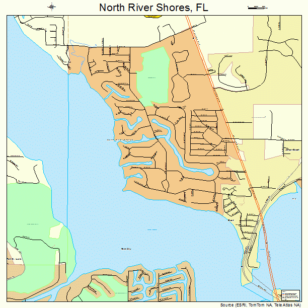 North River Shores, FL street map