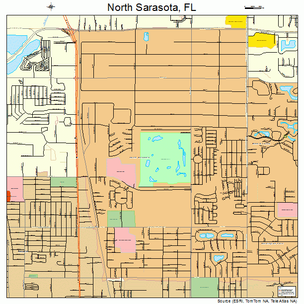 North Sarasota, FL street map