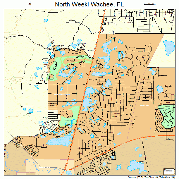 North Weeki Wachee, FL street map