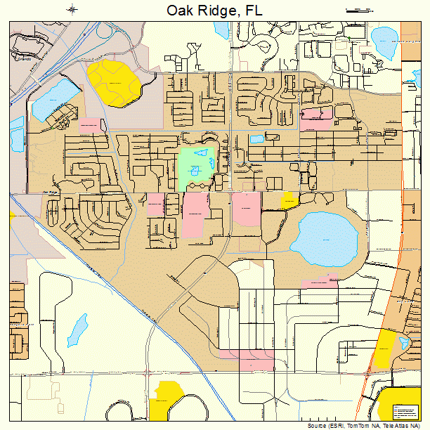 Oak Ridge, FL street map