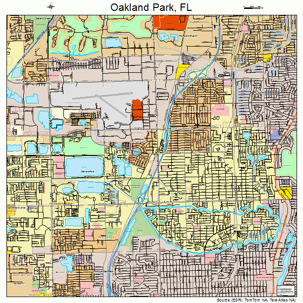 Oakland Park, FL street map