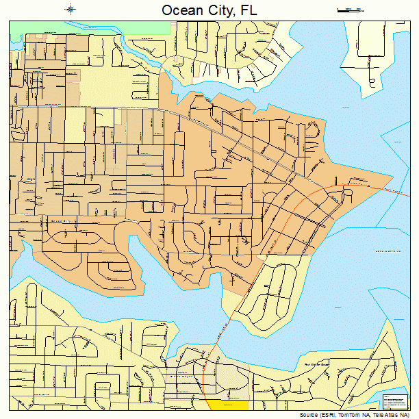 Ocean City, FL street map