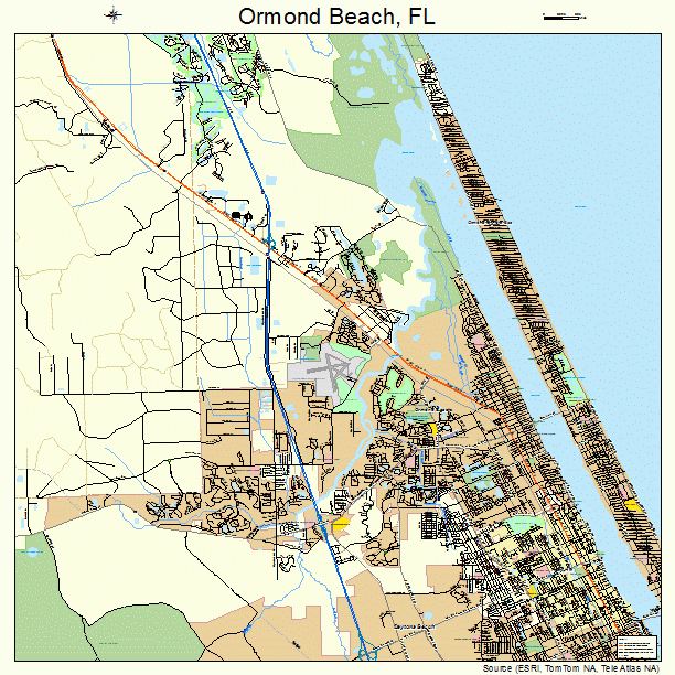 Ormond Beach, FL street map