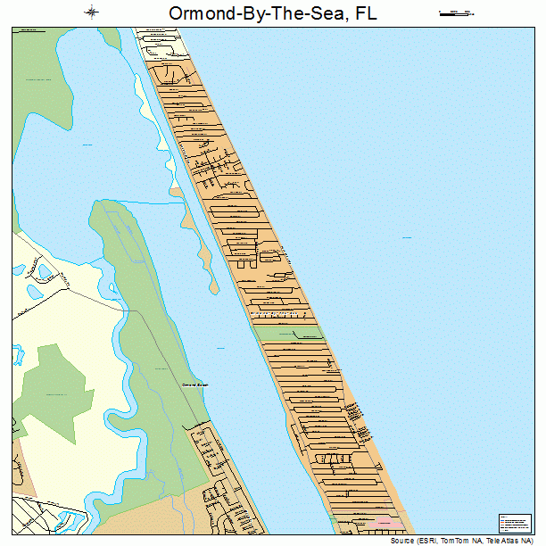 Ormond-By-The-Sea, FL street map