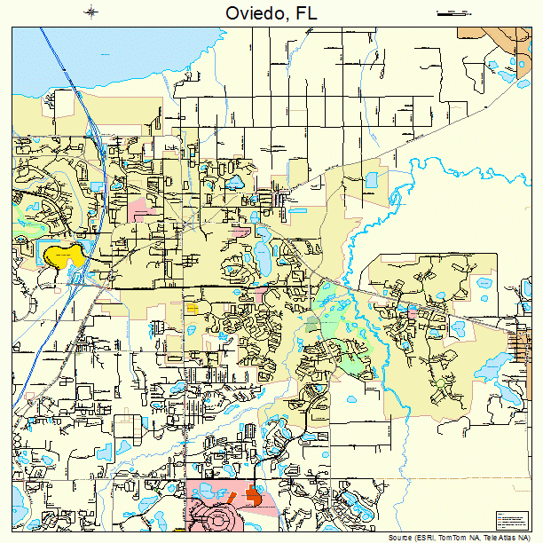 Oviedo, FL street map