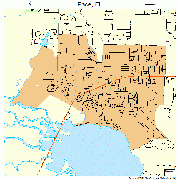 Pace, FL street map