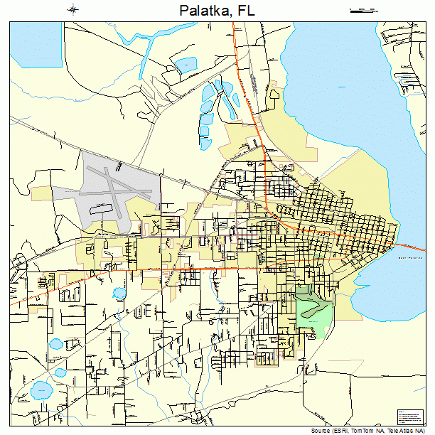 Palatka, FL street map