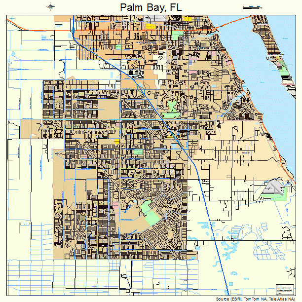 Palm Bay, FL street map