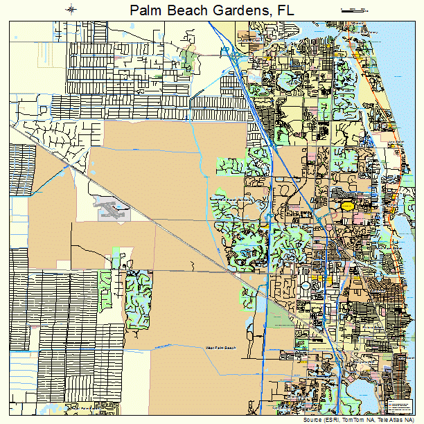 Palm Beach Gardens, FL street map
