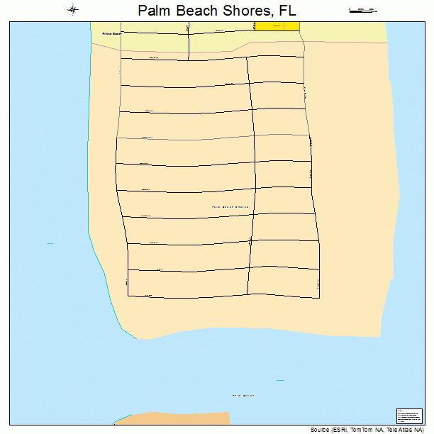 Palm Beach Shores, FL street map