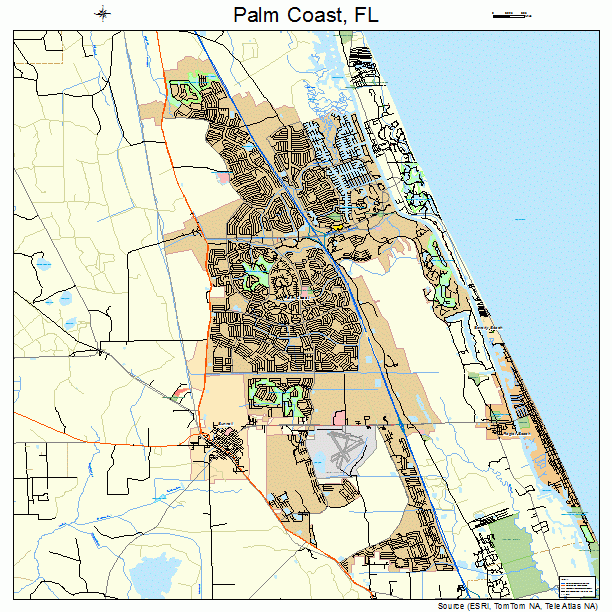 Palm Coast, FL street map