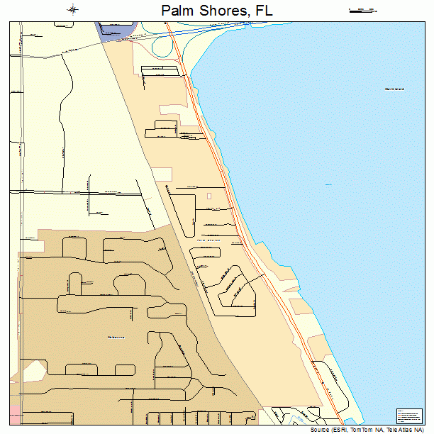 Palm Shores, FL street map