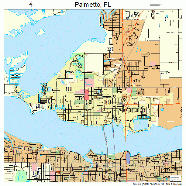 Palmetto, FL street map