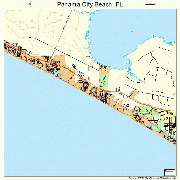 Panama City Beach, FL street map