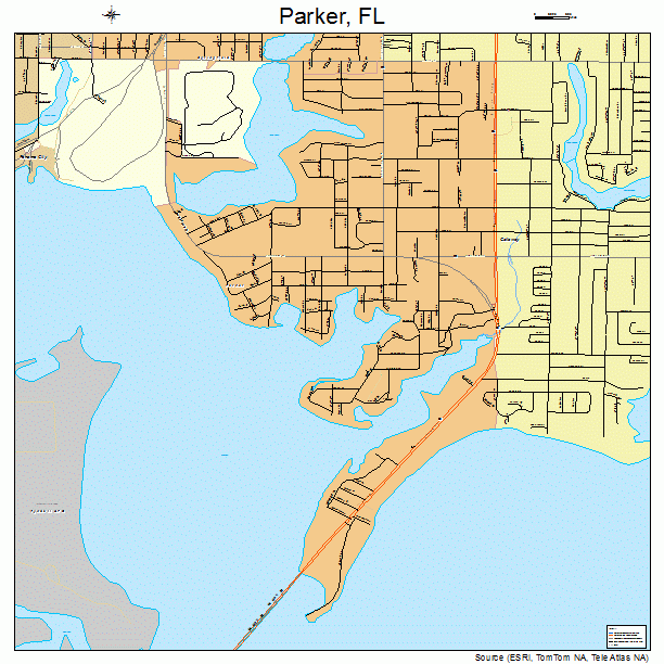 Parker, FL street map