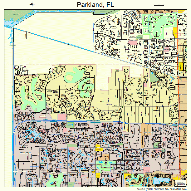 Parkland, FL street map