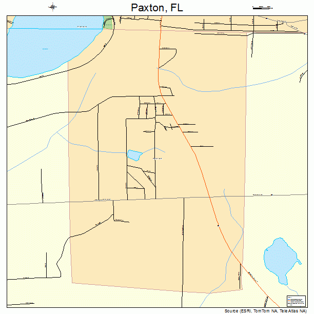 Paxton, FL street map