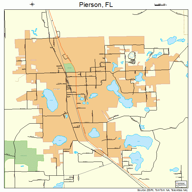 Pierson, FL street map