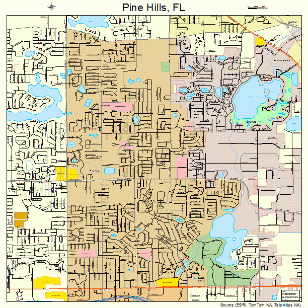Pine Hills, FL street map