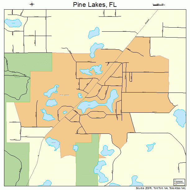 Pine Lakes, FL street map
