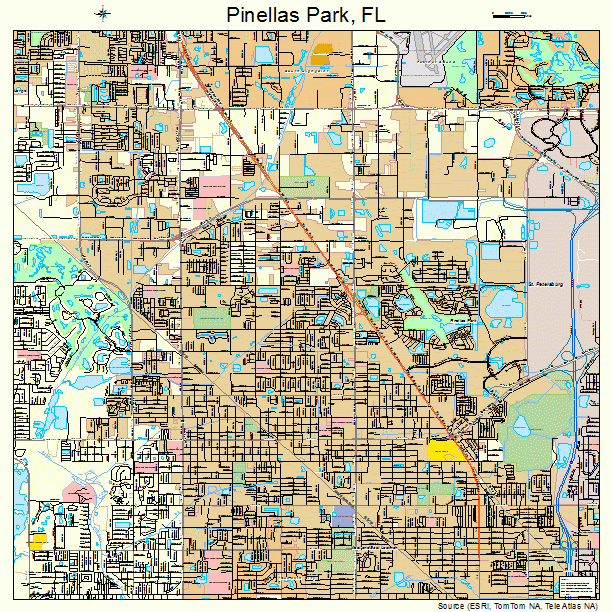 Pinellas Park, FL street map