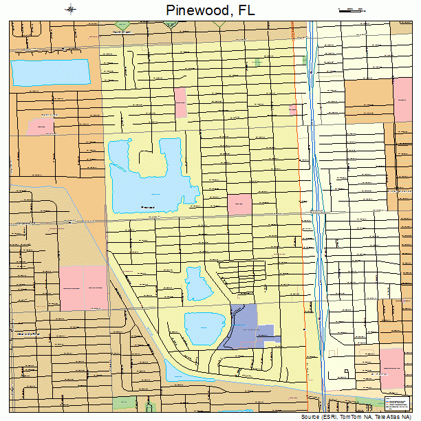 Pinewood, FL street map