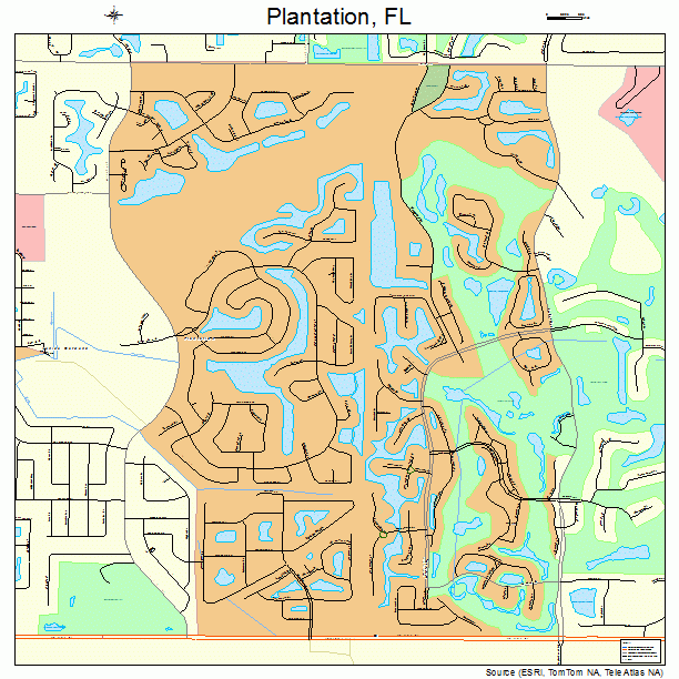 Plantation, FL street map