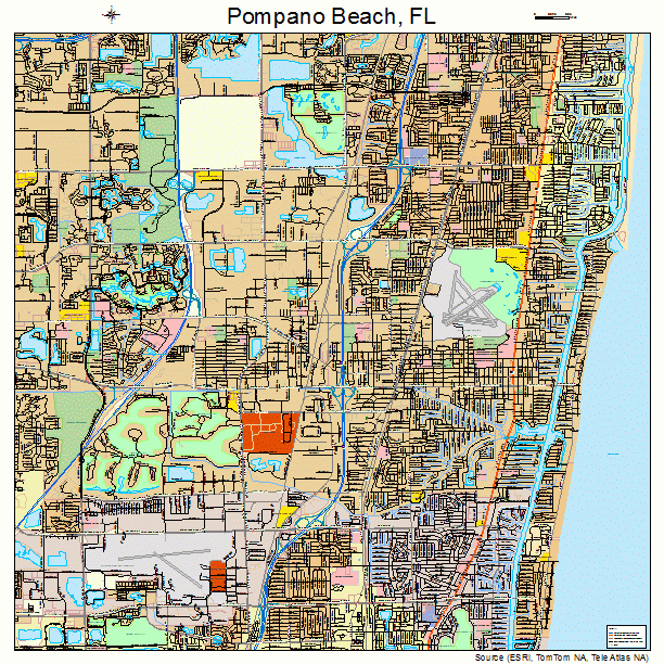 Pompano Beach, FL street map