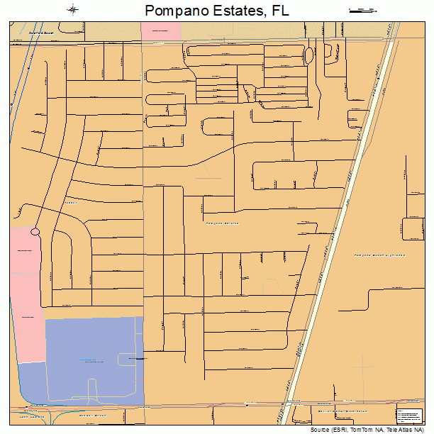 Pompano Estates, FL street map