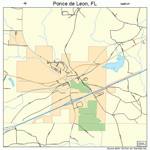 Ponce de Leon, FL street map
