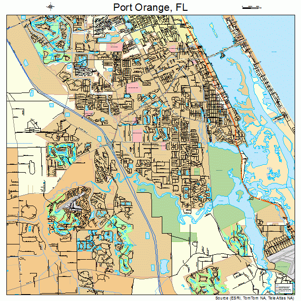 Port Orange, FL street map