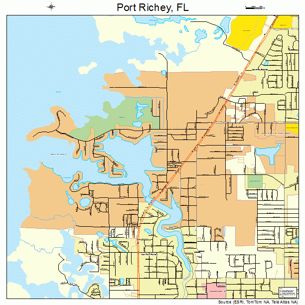 Port Richey, FL street map