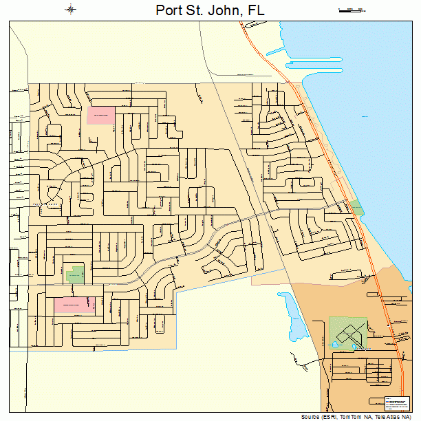 Port St. John, FL street map