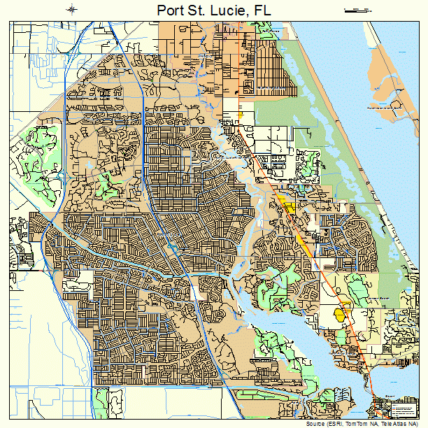 Port St. Lucie, FL street map