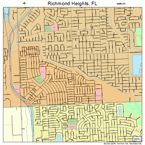 Richmond Heights, FL street map