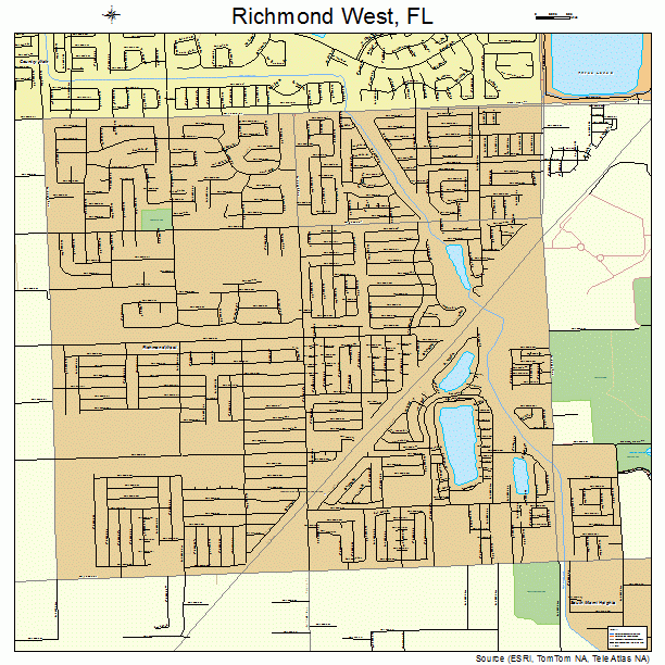 Richmond West, FL street map
