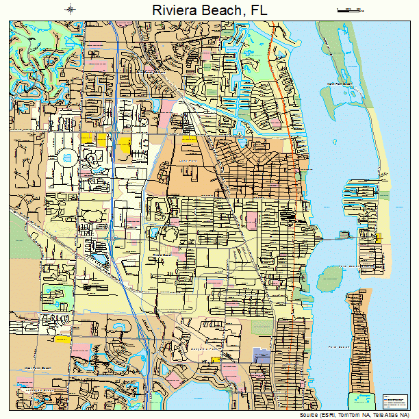 Riviera Beach, FL street map