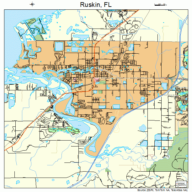 Ruskin, FL street map