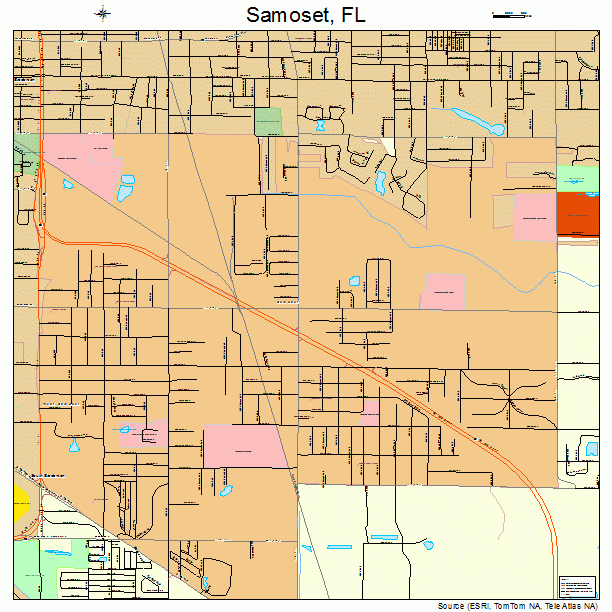 Samoset, FL street map