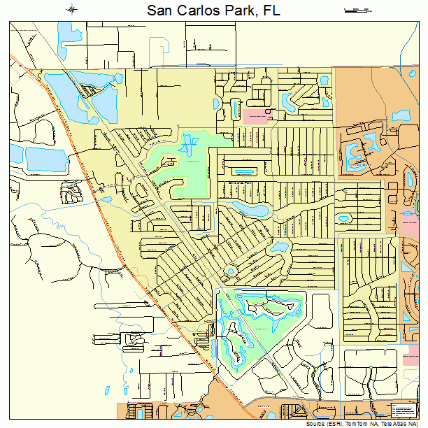 San Carlos Park, FL street map
