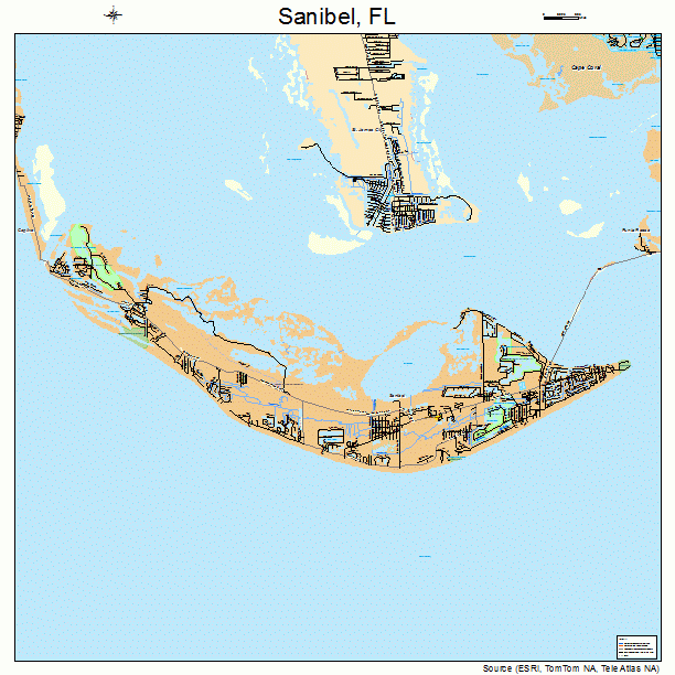 Sanibel, FL street map